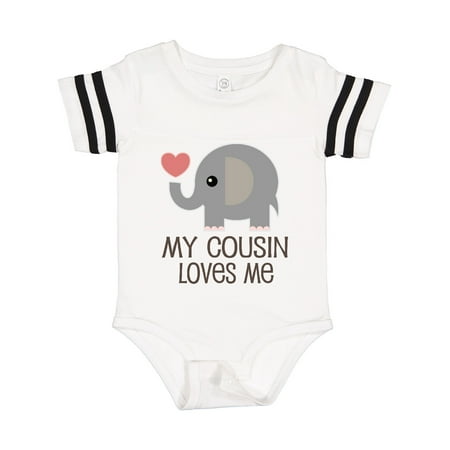 

Inktastic My Cousin Loves Me Gift Baby Boy or Baby Girl Bodysuit