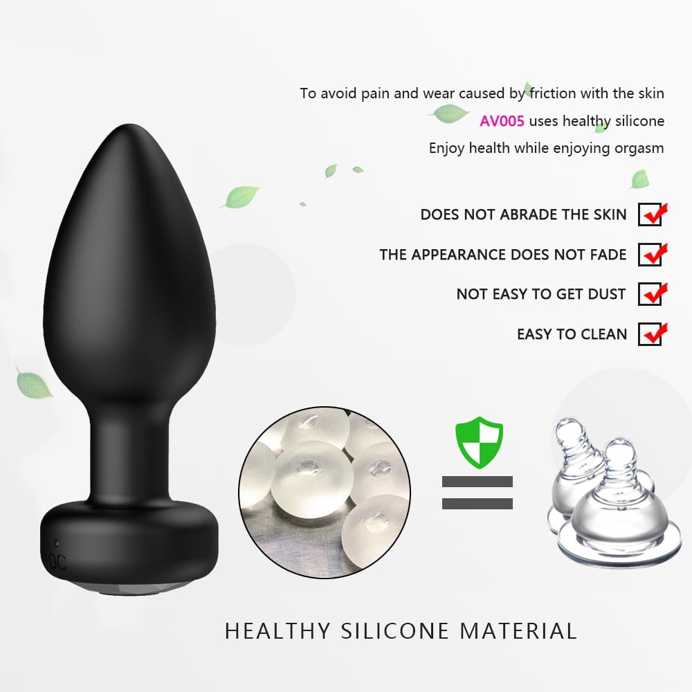Birdsexy Wireless Remote Control Butt Plug Anal Plug Vibrator, 10 Vibrating Modes Prostate Massage Sex Toys for Women Men, Black