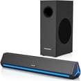 thumbnail image 1 of Passau Barra de Sonido para TV, Barra de Sonido pequeña estéreo HiFi de 2.1 Canales con Graves Profundos, conexión Bluetooth/AUX/HDMI(ARC), 1 of 5