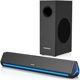 thumbnail image 1 of Passau Barra de Sonido para TV, Barra de Sonido pequeña estéreo HiFi de 2.1 Canales con Graves Profundos, conexión Bluetooth/AUX/HDMI(ARC), 1 of 5