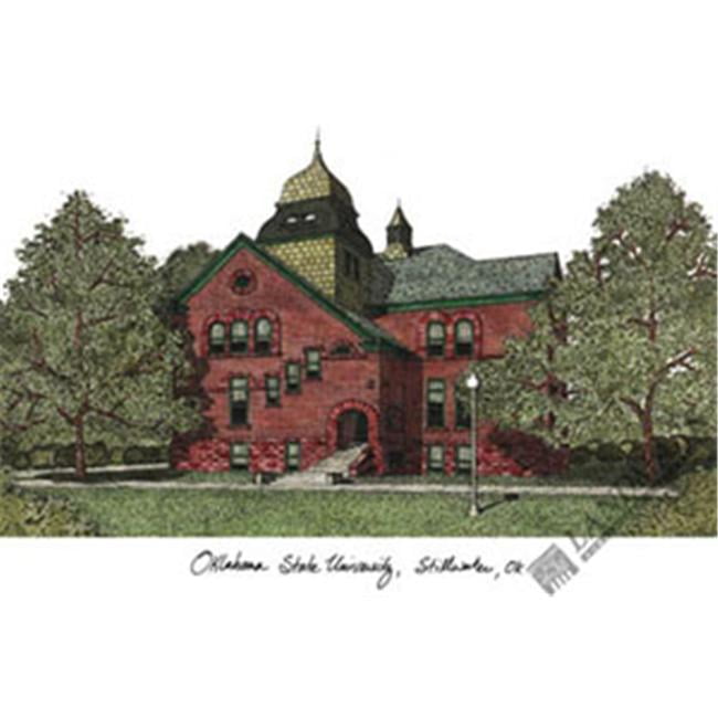 Oklahoma State University Campus Images Lithograph Print - Walmart.com