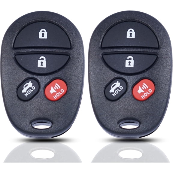 Key Fob Replacement Fits for Toyota Avalon Solara 2004 2005 2006 2007 2008 Keyless Entry Remote Control (GQ43VT20T 4-Btn) PN:89742-07020 89742-AA040 (Set of 2)