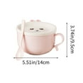 thumbnail image 3 of Nkmbld Large Ramen Bowl Stainless Steel Bowl Food Grade Household Tableware, Dessert Bowls for Serving Soup, Oatmeal, Pasta and Salad, Pink, 3 of 8