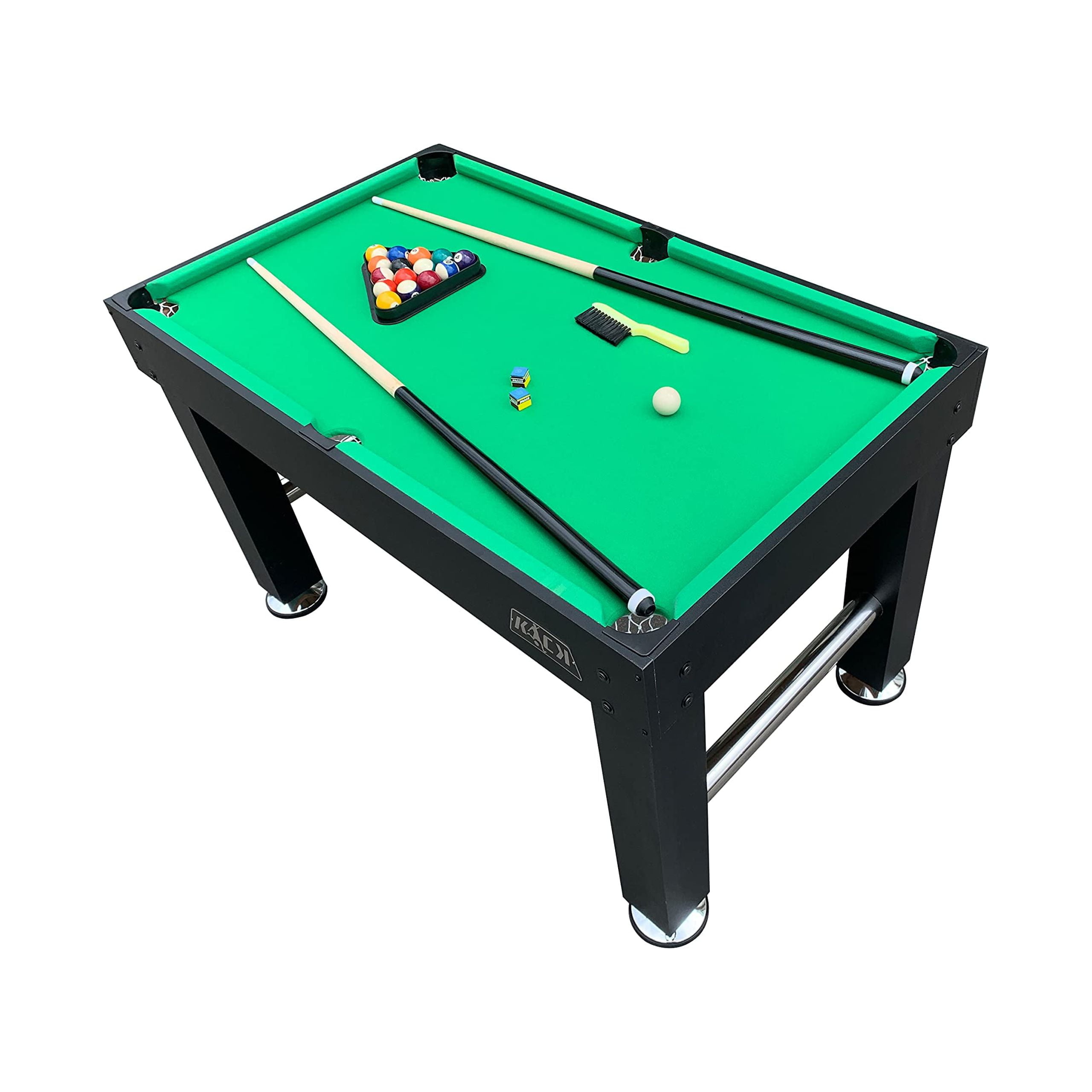 KICK Pentacle 55″ 5-in-1 Multi Game Table (Black) - Combo Game Table Set - Foosball, Billiards/Pool, Push Hockey, Shuffleboard and Bowling for Home, Game Room, Friends and Family!