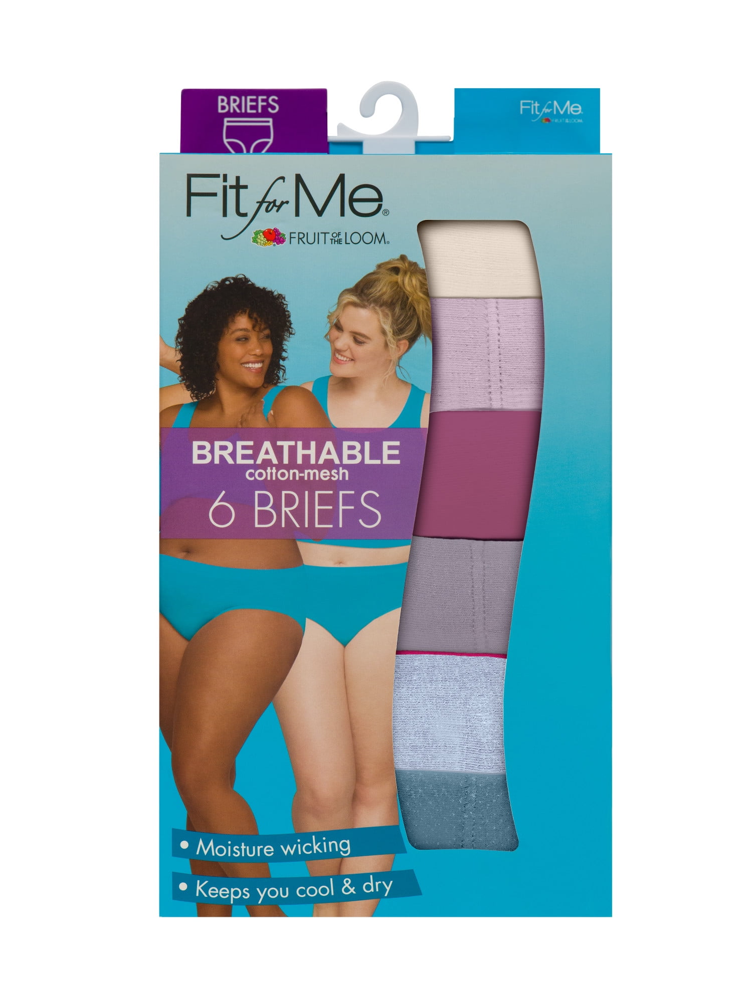 Fit for Me by Fruit of the Loom Women's Plus Size Breathable Cotton