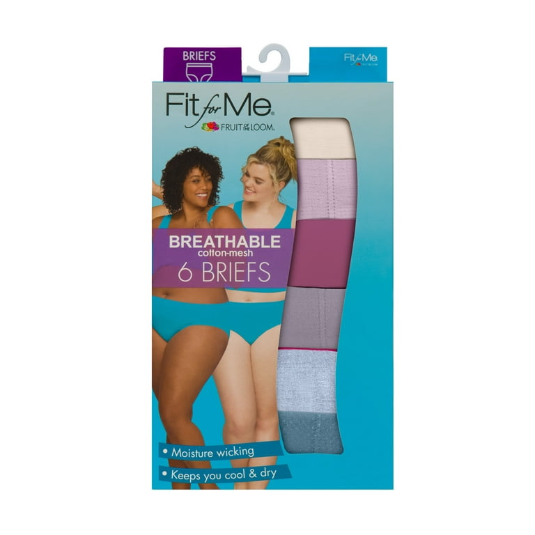 Fruit of the Loom Women's Plus-Size 5 Pack Fit for Me Breathable Brief,  Assorted Color, Assorted, 9 : : Clothing, Shoes & Accessories