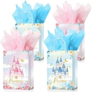 30 Pcs Unicorn Party Favor Bags with Handles Tissue Paper Candy Treat Gift Goodie Bags Unicorn Party Supplies for Kids Girls Boys Birthday Decorations