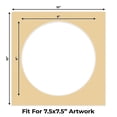 thumbnail image 2 of Beige Picture Frame Mat for 10x10 Frames - Circle Opening for 8x8 Photos - 1 Mat, 2 of 6