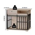 thumbnail image 2 of Heavy Duty Dog Cage Furniture - Solid Wood Kennel with Removable Tray for Medium/Large Dogs, 2 of 5