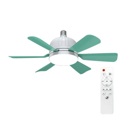 

Jiledu Ceiling Fan Light with Remote Control Ultra-Quiet Motor 3 Wind Speeds Dimmable Easy Install E27 LED Ceiling Fan Light