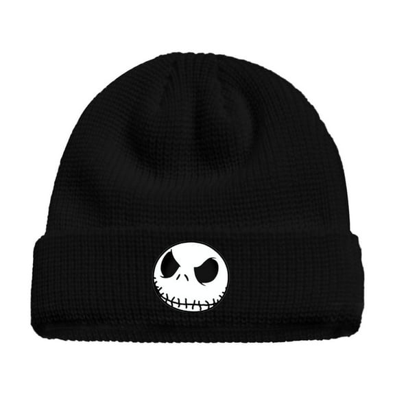 The Nightmare Before Christmas Funny Beanie Hats Men and Women Winter Warm Soft Black Fashion Cool Embroidered Knitted Hats
