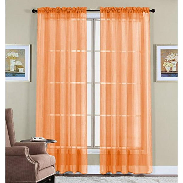 WPM 2 Piece Beautiful Sheer Window Elegance Curtains/drape/panels