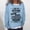 Sky Blue, variant on OKBOP T Shirts for Women,Oversize Funny Text Letter Print Round-Neck Long Sleeve Loosen Single Sweatshirt Tops Pullover Blouse