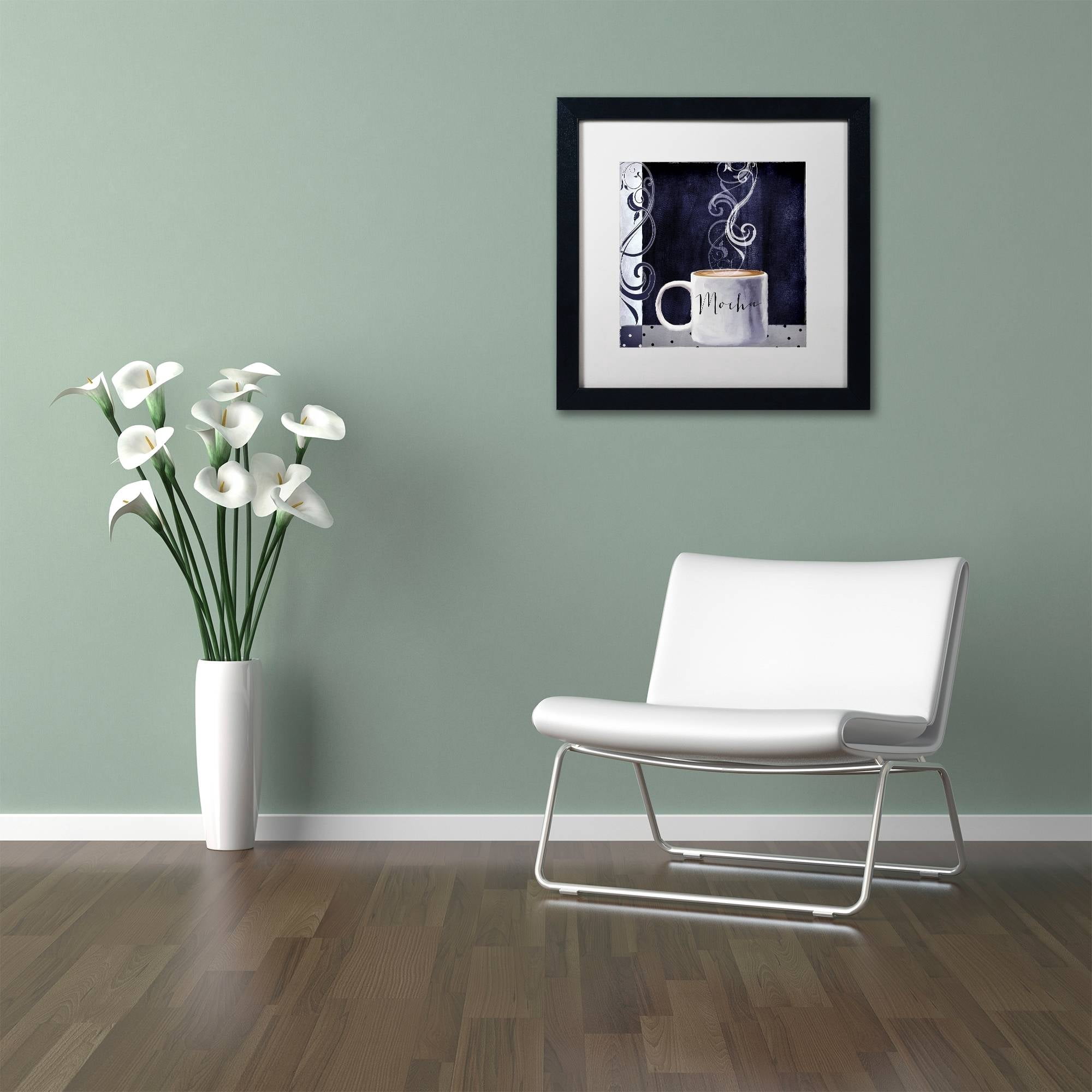 Trademark Fine Art "Cafe Blue III" Canvas Art by Color Bakery White Matte, Black Frame