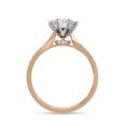thumbnail image 4 of Solitaire Engagement Ring for Women | Center 7MM Round Cut Lab Created Moissanite Wedding Promise Rings in 14K Rose Gold Over Sterling Silver Jewelry Gift for Her, Ring Size 5, 4 of 6