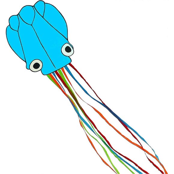 Octopus Kite for Kids and Adults, Easy Flyer Kites for Boys and Girls, Beach and Summer Outdoor Toy with 100 meters Flying Line and Spoo