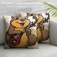 thumbnail image 3 of Cute Funny Cool Beaver Playing Saxophone Music Cartoon - Pillow Cases, 3 of 5