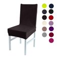 thumbnail image 2 of Unique Bargains Stretch Thicken Plush Short Dining Room Chair Covers Seat Protector Slipcovers Coffee Color, 2 of 7