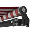 thumbnail image 5 of ALEKO 12' x 10' Retractable Motorized Black Frame Patio Awning, Red and White Striped Color, 5 of 7
