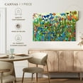thumbnail image 5 of Elephant Stock Out Of The Blues Wall Art - Horizontal Canvas Wall Art - Living Room Wall Decor - Abstract Canvas - Blue And Green Decor By Tara Funk Grim - 12" x 8", 5 of 8