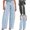 Gray, variant on CHUMUD Womens Wide Leg Jeans High Waisted Stretchy Straight Leg Tummy Control Denim Pants Trendy Casual