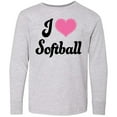thumbnail image 3 of Inktastic I Love Softball Girls Sports Long Sleeve Youth T-Shirt, 3 of 5