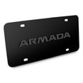 thumbnail image 2 of iPick Image for Nissan Armada 3D Dark Gray Logo on Black Stainless Steel License Plate, Official Licensed, 2 of 5