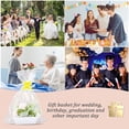 thumbnail image 5 of Cardboard Gift Basket Kit with Plastic Basket Bags and Pull Bows White 25.2x18.3x8.15cm, 5 of 6