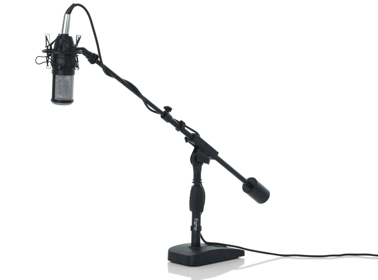 Gator Cases Telescoping Boom Mic Stand Desktop & Bass Drum
