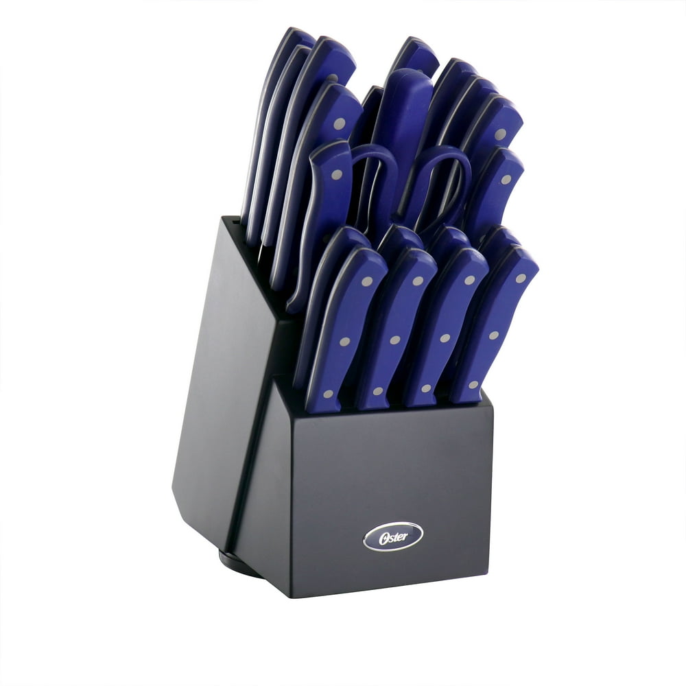 Oster Evansville 22 Piece Stainless Steel Cutlery Set in Yale Blue with