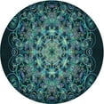 thumbnail image 1 of Ahgly Company Indoor Round Patterned Deep-Sea Green Area Rugs, 3' Round, 1 of 6