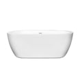 thumbnail image 2 of Soho 60 Inch Freestanding Bathtub in White with Shiny White Drain and Overflow Trim, 2 of 5