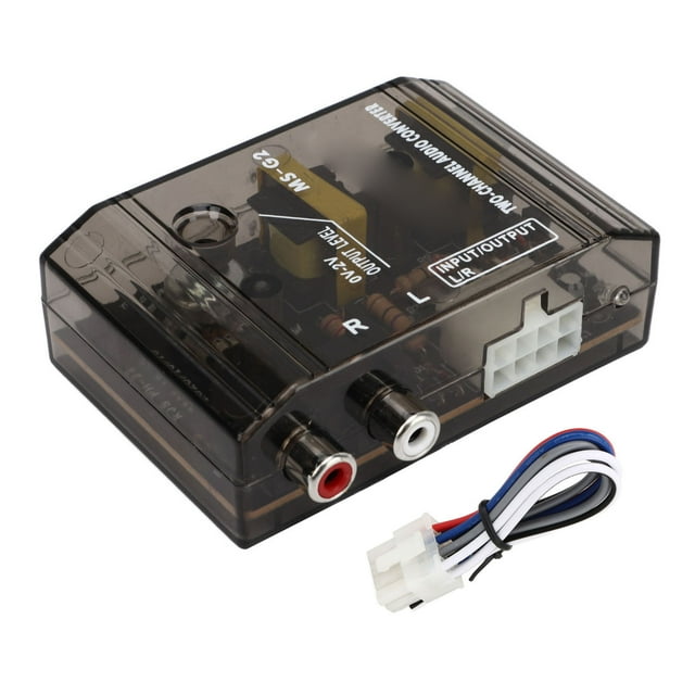 Convertidor de audio para automóvil, alta frecuencia a baja frecuencia, 2 canales, a prueba de golpes, resistente a interferencias, universal para vehículo Jadeshay A