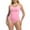 Pink, variant on Viluyesy Womens Thong Shapewear, Tummy Control Seamless Tight Fit Yogo Trainer Bodysuit Gray L