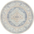 thumbnail image 1 of Unique Loom Whitney Bright Medallion Rug 7' x 7' Round Sky Blue/Ivory, 1 of 1