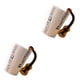 thumbnail image 1 of Yuarrent Taza de agua blanca, elegante Taza de cerámica con opciones de capacidad para hidratación, elegante Taza de cerámica, tazas de té, Pentagrama de guitarra negra 10x7.5 cm 2Conjunto, 1 of 1