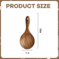 thumbnail image 4 of Espátula de madera maciza con barniz de teca, para cocinar, saltear, sopa, cuchara de madera, juego de espátula de madera, 4 of 5