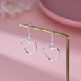 thumbnail image 3 of Solid 925 Sterling Silver 1.8CM Hollow Heart Drop Earrings for Women Teens Sweet Love Dangle Earrings, 3 of 6