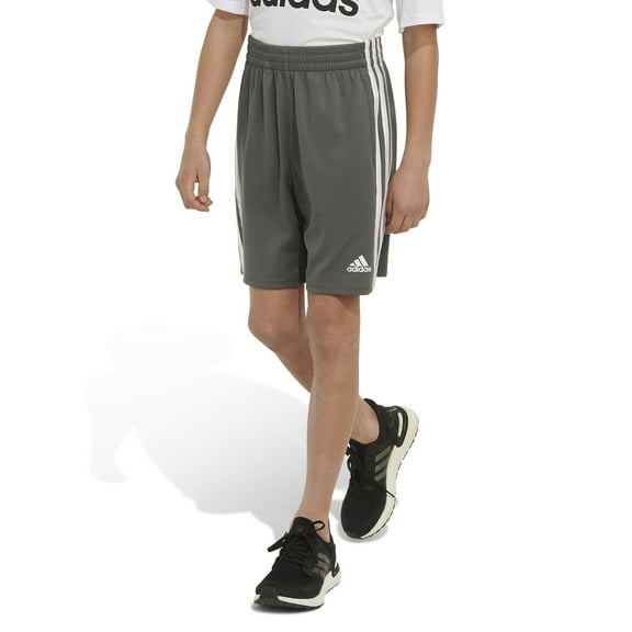 Adidas Boys 8-20 Classic 3-Stripes Shorts Grey 8