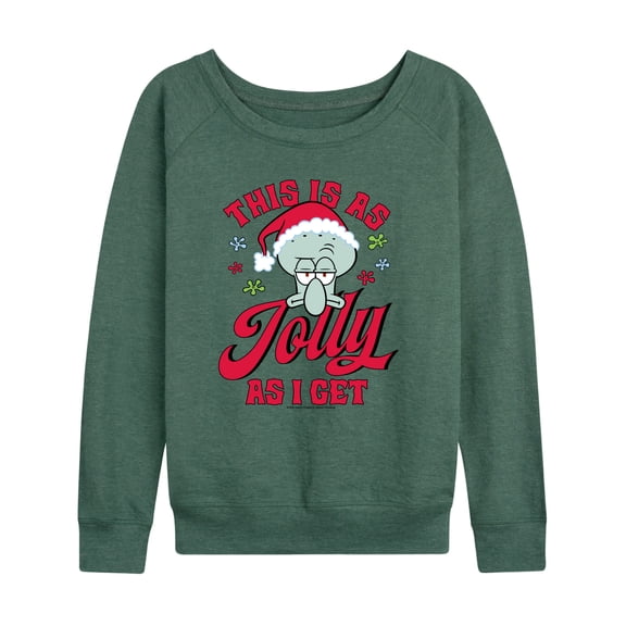 SpongeBob SquarePants - This Is As Jolly As I Get - Women's French Terry Long Sleeve Pullover
