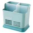thumbnail image 2 of CNKOO Cutlery Organizer Strong Construction Scratch-resistant High Durability Utensil Drawer Storage Tray for Kitchen Blue 4Grid, 2 of 13