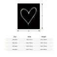 thumbnail image 3 of Durable Soft Flannel Blanket - Minimalistic White Heart Design on Black Cozy for Sofa Travel Bed and Chair - Perfect Warmth, 3 of 5
