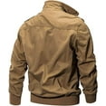 thumbnail image 2 of CNKOO Men‘s Cotton Lightweight Multi Pockets Zip Front Stand Collar Military Jackets Windbreaker, 2 of 7