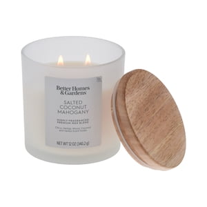 Better Homes & Gardens Salted Coconut Mahogany 2-Wick Candle, 12 oz