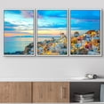 thumbnail image 2 of wall26 Framed Canvas Print Wall Art Set Vibrant Sunrise Sea Santorini Greece Architecture Nature Cityscape Photography Realism Landscape Colorful for Living Room, Bedroom, Office - 16"x24"x, 2 of 5
