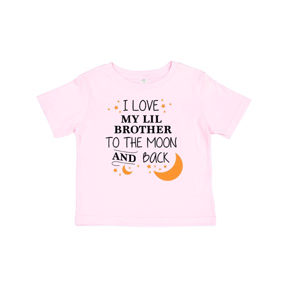 Inktastic I Love My Lil Brother to the Moon and Back Boys or Girls Baby T-Shirt