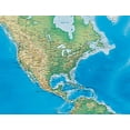 thumbnail image 2 of 96x144 World GeoPhysical Wall Map Mural Laminated, 2 of 2