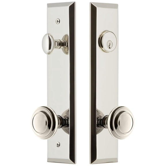 Grandeur Favcir_Tp_Eset_238 Fifth Avenue Solid Brass Tall Plate Single Cylinder Keyed