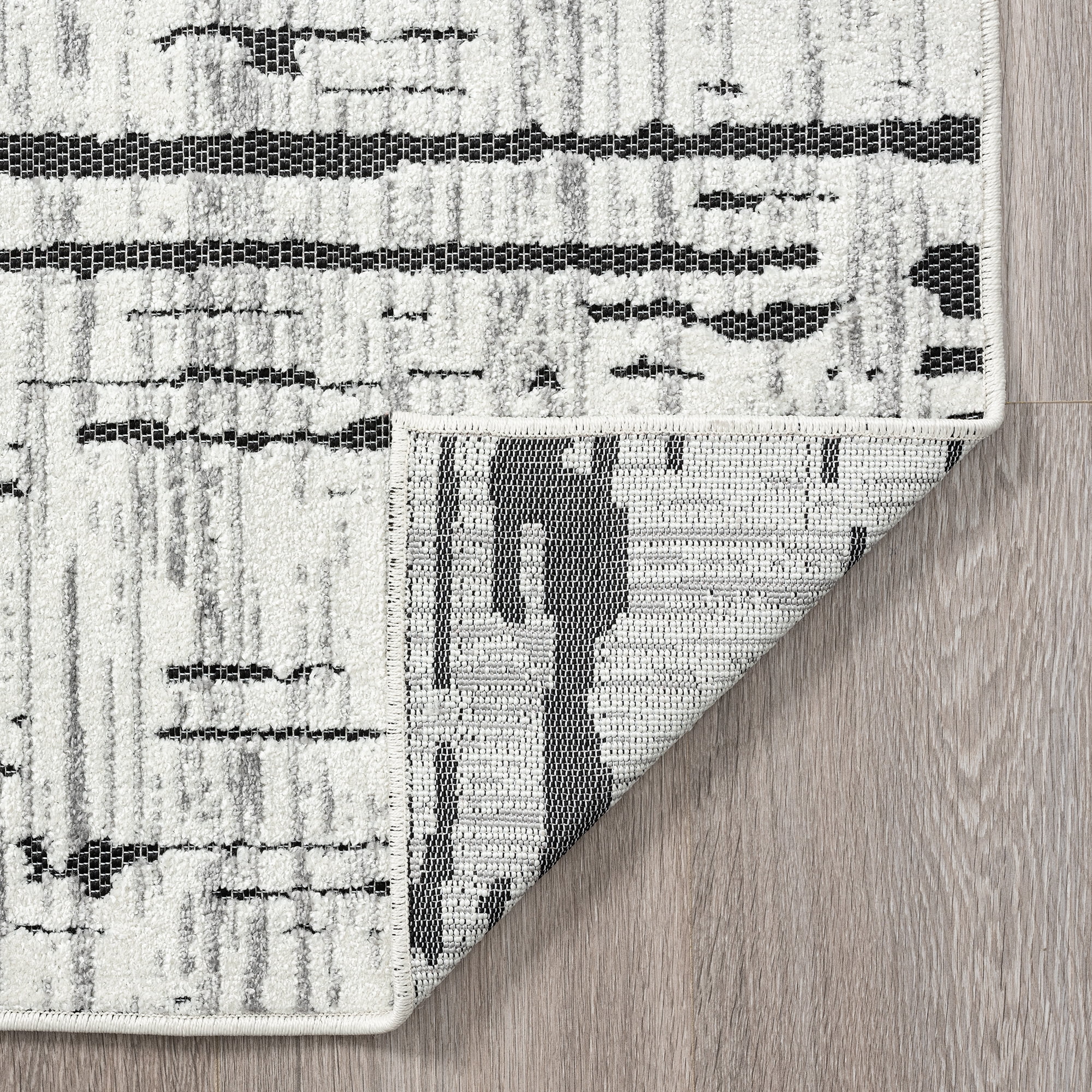 5x8 Water Resistant, Indoor Outdoor Rugs for Patios, Front Door Entry, Entryway, Deck, Porch, Balcony | Outside Area Rug for Patio | Black, Stripe | Size: 5'3'' x 7'3''