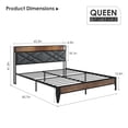 thumbnail image 5 of DSstyles Full Size Storage Headboard Platform Bed, Light Gray, 5 of 7